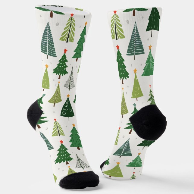 Chaussette Arbres rétro (Angulaire)