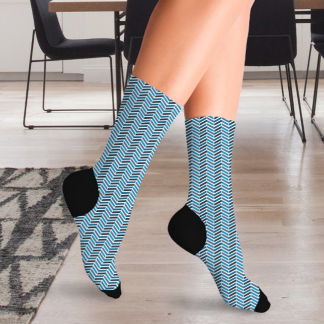 Chaussette Arc-en-ciel coloré Zigzag (Créateur téléchargé)