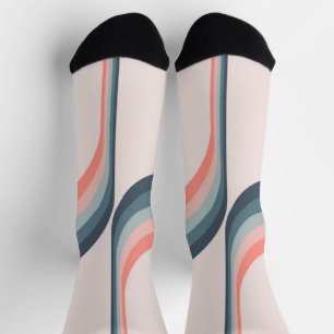 Chaussette Arcs colorés de style rétro