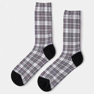 Chaussette Argent foncé, Couleurs mélangées blanches, Motif p