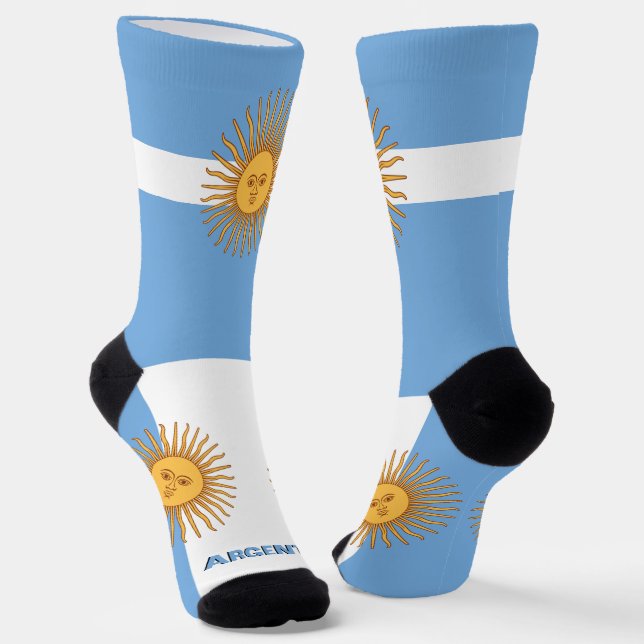 Chaussette Argentine Drapeau Patriotique, Durable Argentine (Angulaire)