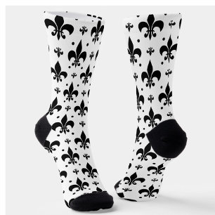Chaussette Arrière - plan blanc Fleur-de-lis Motif design