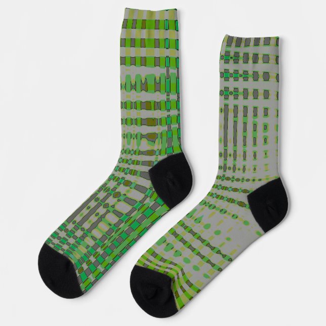 Chaussette Art Abstrait Vert 1003 (Gauche)