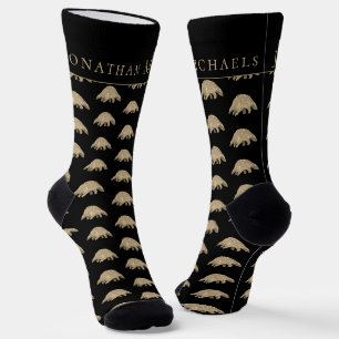 Chaussette Art d'animal de pangolin mignon personnalisé