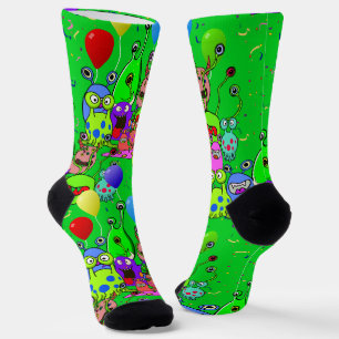 Chaussette Art extraterrestre * Fête avec des extraterrestres