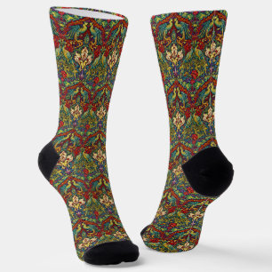 Chaussette Art Nouveau Rétro Paons & Oiseaux par Walter Crane