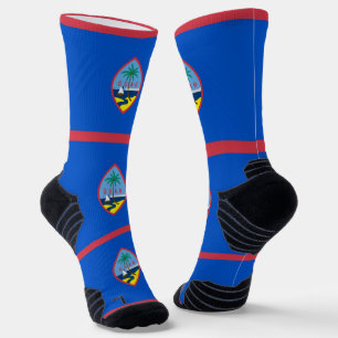Chaussette Athletic Crew Sock avec drapeau de Guam, États-Uni