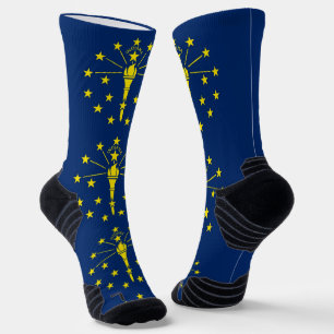 Chaussette Athletic Crew Sock avec drapeau de l'Indiana, État