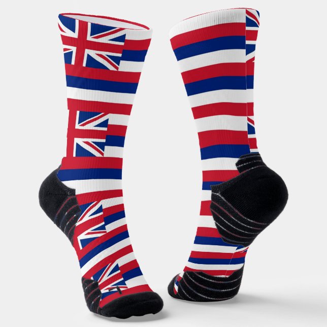 Chaussette Athletic Crew Sock avec drapeau d'Hawaii, États-Un (Angulaire)