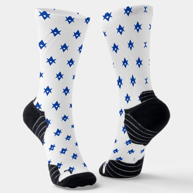 Chaussette Athletic Crew Sock with flag of Toyota City, Japan (Angulaire)