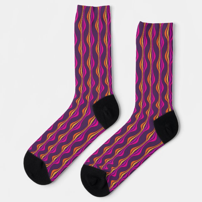 Chaussette Attentes de raisin Super Disco violet (Gauche)