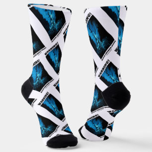 Chaussette Attention! Fumeur noir Vent dans la mer