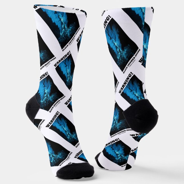 Chaussette Attention! Fumeur noir Vent dans la mer (Angulaire)