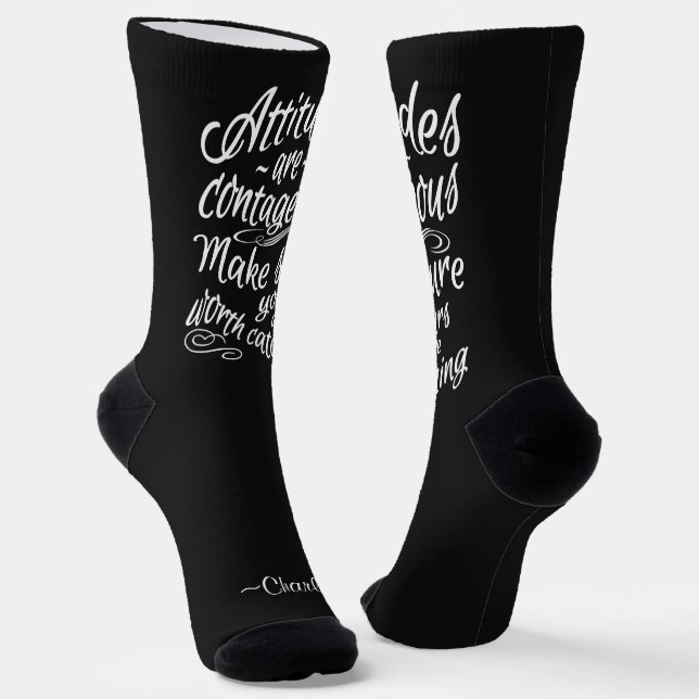 Chaussette ATTITUDES nom et couleur personnalisés (Angulaire)