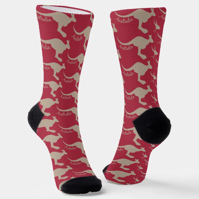 Chaussette Australie Kangaroo couleurs personnalisées Chausse (Angulaire)
