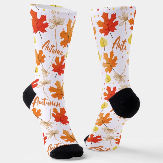 Chaussette Automne Feuillage Automne Feuilles Automne (Angulaire)