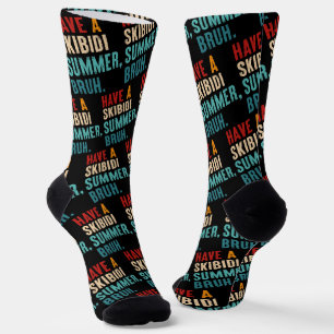 Chaussette Avoir Un Skibidi Été Bruh Funny Enseignant Dernier