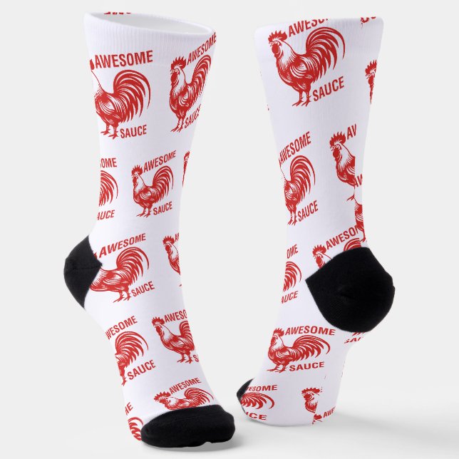 Chaussette Awesome Rooster de sauce drôle (Angulaire)