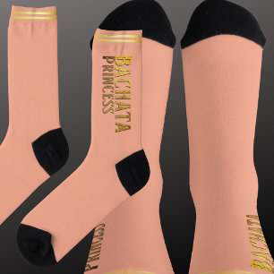 Chaussette Bachata danse princesse couleur pêche