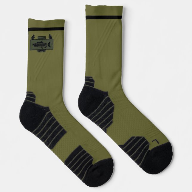 Chaussette Badge de pêcheur de combat de l'Alaska (Droite)