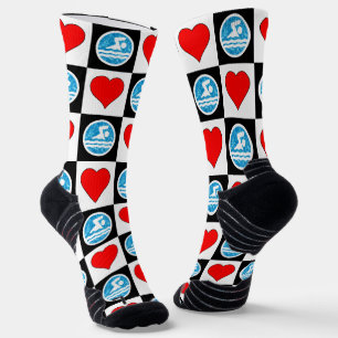 Chaussette Baignade et plongée Coeurs et nage Icône