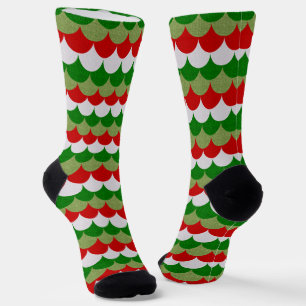 Chaussette Balances de sirène de Noël Étincelle Motif de vaca
