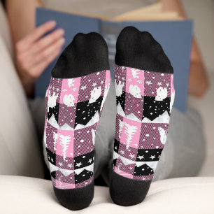 Chaussette Baldaquin nordique Animaux d'hiver Pink Buffalo Pl