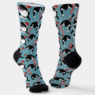 Chaussette Baleine tueuse Orca Christmas