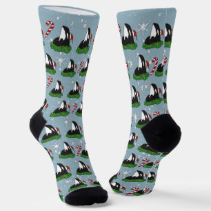 Chaussette Baleine tueuse Orca Christmas