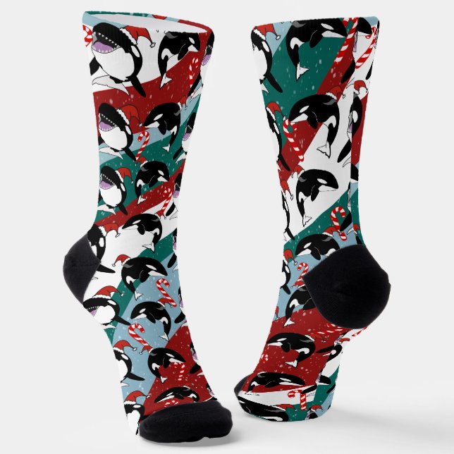 Chaussette Baleine tueuse Orca Christmas (Angulaire)