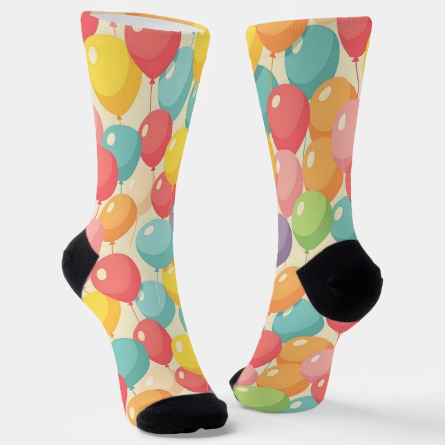 Chaussette Ballons de fête de différentes couleurs (Angulaire)