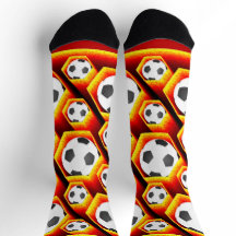 Ballons de football dans des nids d'abeilles flamb