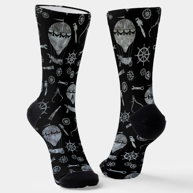 Chaussette Ballons en zinc d'argent de vapeur subtilement mon (Angulaire)