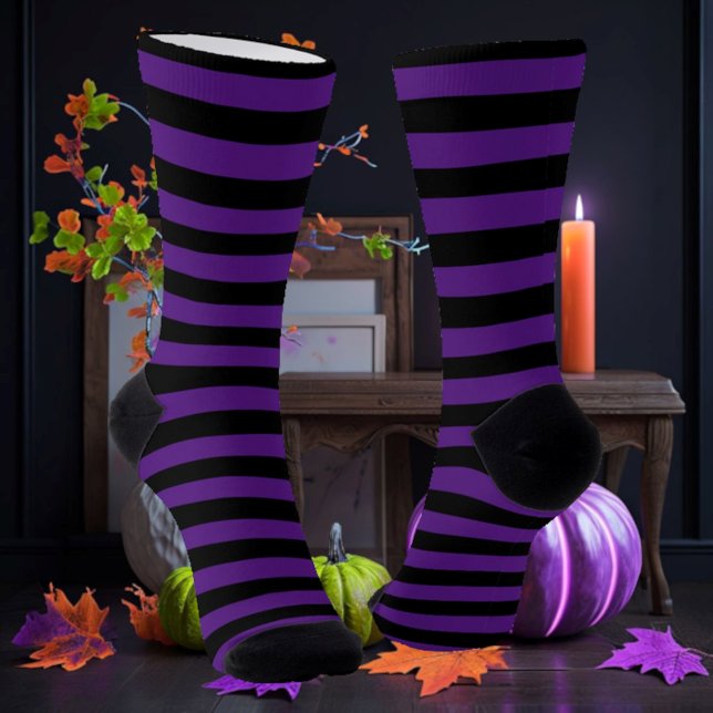Chaussette Bande noire et violette (Créateur téléchargé)