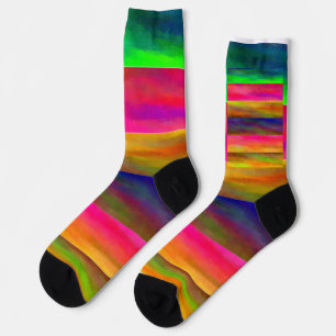 Chaussette bandes colorées