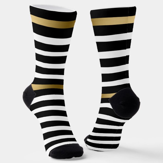Chaussette Bandes Gold et Black (Angulaire)