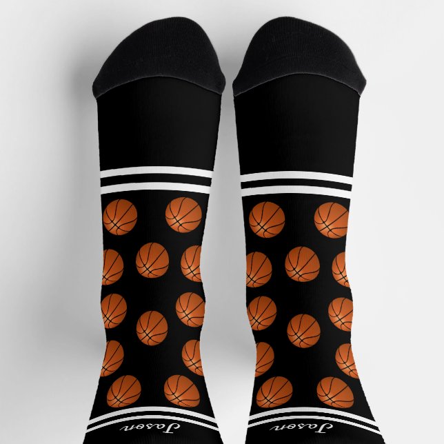 Chaussette basket-ball sport ajouter votre nom ou votre texte (Haut)