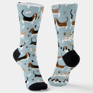 Chaussette Basset Hound Chig Bones and Paws Chaussettes