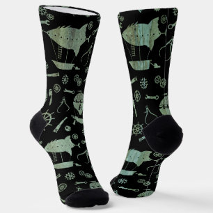 Chaussette Bateaux Steampunk Verdigris Subtilement Monographi
