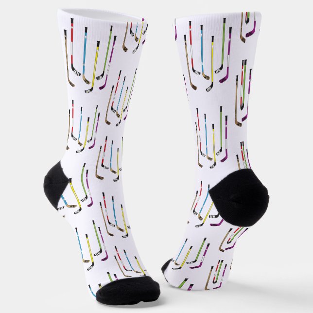 Chaussette Bâtons de hockey colorés (Angulaire)