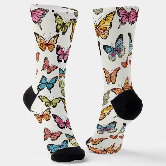 Chaussette Beau Motif papillon (Angulaire)