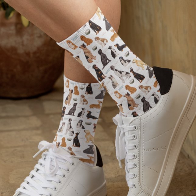 Chaussette Beaucoup de chiens Motif de race de chien (Créateur téléchargé)