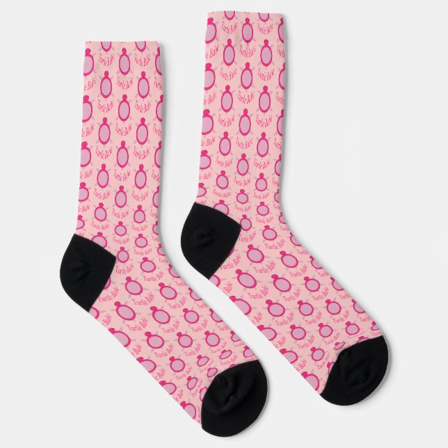 Chaussette Bébé de tortue rose mignonne (Droite)