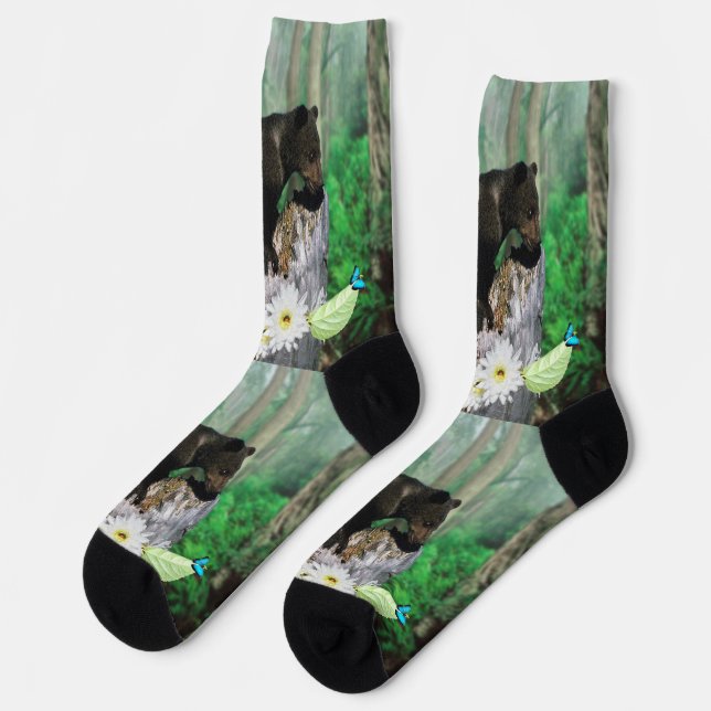 Chaussette Bébé Ours Brown, Chaussettes d'équipage (Gauche)