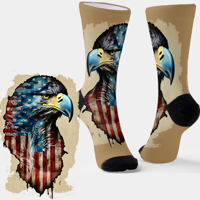 Chaussette Bel Aigle Américain Drapeau USA (Créateur téléchargé)