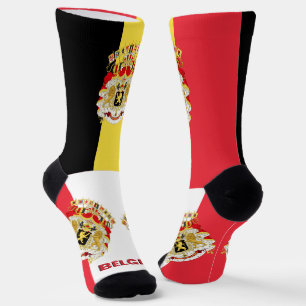 Chaussette Belgique Patriotique, Durable Chaussettes Drapeau