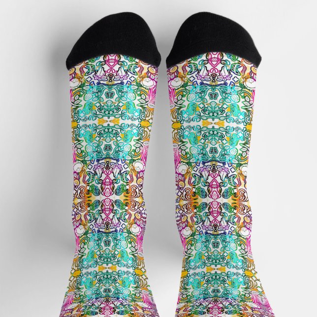 Chaussette Belles fleurs blanches (Haut)