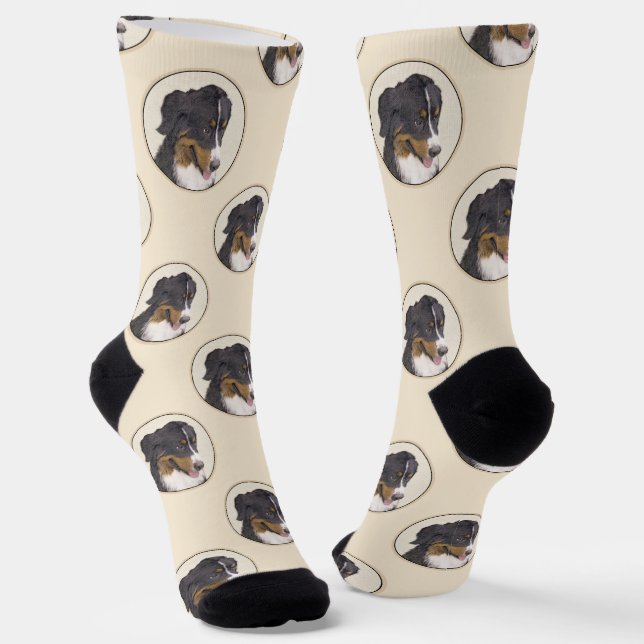 Chaussette Bernese Mountain Dog Berner Peinture de mignons an (Angulaire)
