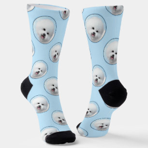 Chaussette Bichon Frise Tenerife Peinture Blanc Cute Chien Ar