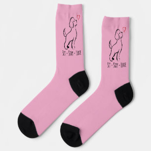 Chaussette Bichon Sit-Stay-Love
